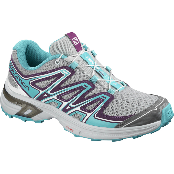 Salomon WINGS FLYTE 2 W Zapatillas Trail Running Mujer - Plateadas / Turquesa - Colombia (60289-DWGA